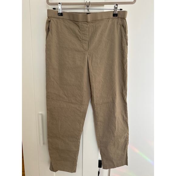 Theory Women's Treeca Pull-On Pant in Good Linen Crunch, Size 10, Like New - Picture 2 of 7